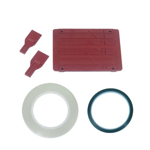 VIVIWI Juego de empalme de cinta para abrir cassettes, reparación de cinta con dos fijadores, carrete a carrete, cinta de grabador, bloque de empalme
