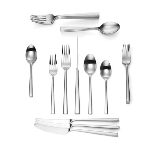 Kate Spade New York Malmo Satin 20-Piece Flatware Set, 4.75 LB, M...