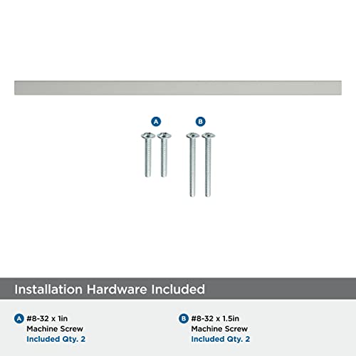 Image of Amerock | Cabinet Pull | Polished Nickel | 8-13 /16 inch (224 mm) Center-to-Center | Monument | 2 Pack | Drawer Pull | Cabinet Handle | Cabinet Hardware