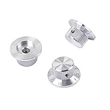 TOYANDONA 3 個 ノブ エレキ ギター アクセサリー コントロール ギター アクセサリー チューナー クローム ギター ベース パーツ ギター パーツ シルバー メタル