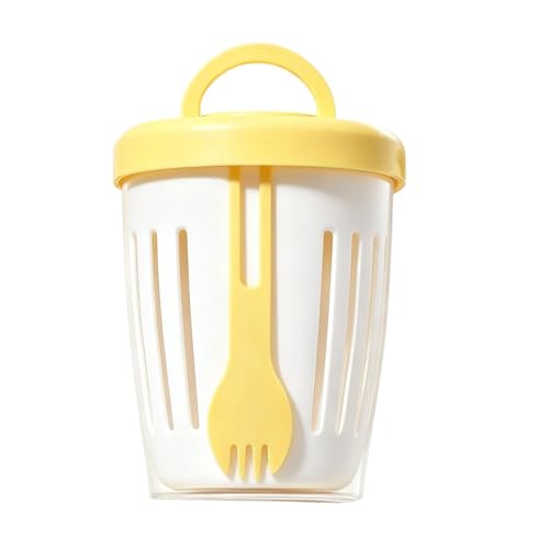 Vasos de yogur reutilizables, recipiente de almacenamiento hermético, caja de ensalada con tenedor para almuerzo, para alimentos de noche, azúcar, especias, helados, aperitivos, salsa, hogar, oficina