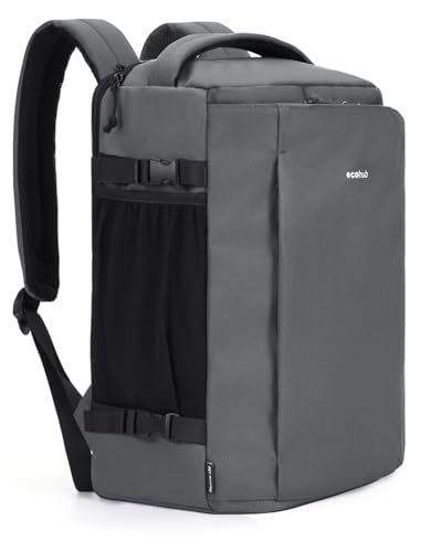 ECOHUB 30L Travel Backpack, Flight Approved Bag for Men & Women, Fits 17.3" Laptop, Weekend Daypack for Work, College & Trips, Grey