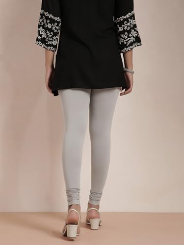 Image of TWIN BIRDS Tailored Cut and Classic Fit Super Stretchable Elastane Fabric Churidar Leggings for Women