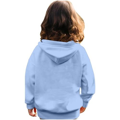 Sweat à capuche fille imprimé lettrage bleu ciel 4-5 ans