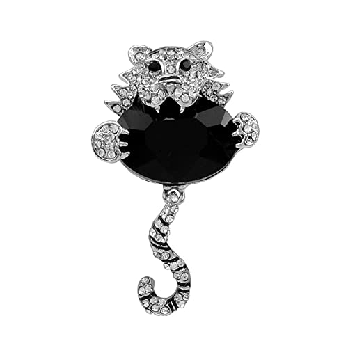 Broches en cristal de tigre pour femmes bijoux strass animal pour fête et bureau tendance