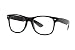 Black Frame Horn-rimmed Clear Lens Glasses w/ Free Microfiber Case