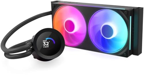 NZXT Kraken Plus 240 RGB - Raffreddamento a liquido CPU AIO 240 mm - Ventola Single-Frame F240 RGB Core - Display LCD quadrato da 1,54" personalizzabile - AMD® - Intel® LGA 1851/1700/1200/115X - Nero