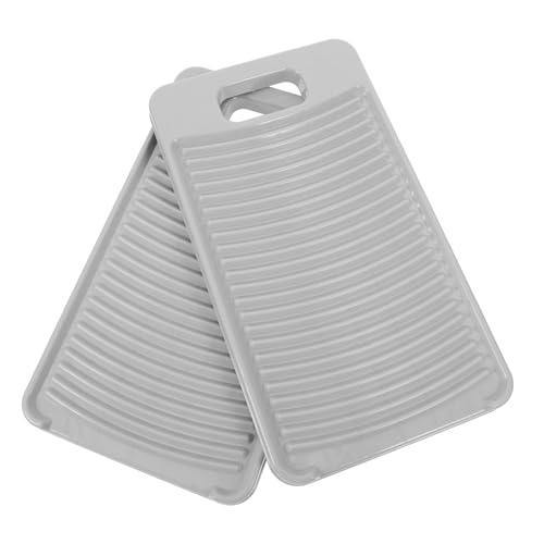 Healvian 2個ミニ洗濯板 手洗い用 小型 洗濯ボード 衣類 靴下 対応 耐久性素材 滑り止め設計 収納便利 吊り下げ式