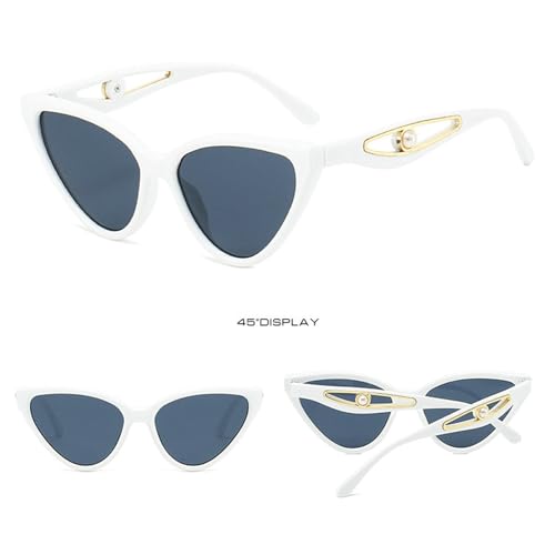COTIA 2025 Fashion Cat Eye Sunglasses for Women Men Personality Legs Pearl Decoration Cateye Unique Party Sun Glasses2