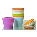 MIAOMIAO LBER 8. PCS 4 cal małe doniczki kolorowe plastikowe doniczki Kryte doniczki kompatybilne z biurkiem biurowym z palety/tace (niebieski, service (Color : Multicolor)