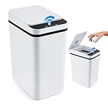 FERNVALE Smart Touchless 10L Bathroom Trash Can – Automatic Motion Sensor Garbage Bin with Lid, Slim Waterproof ABS Electric Waste Bin for Kitchen, Office, Bedroom