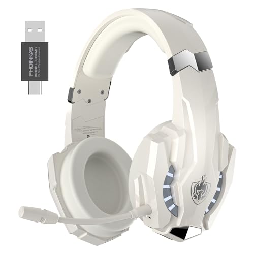 PHOINIKAS Auriculares Gaming Inalámbricos para PS4/PS5/Switch/PC/Teléfono...