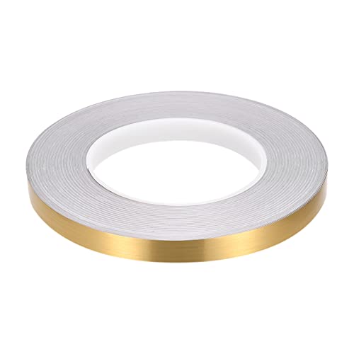 Image of Floor Sealing Strip Line Border Sticker Foil Self Adhesive Tile Stickers Tape, [for Wall Floor Decor ] - 0.47 Inch x 55 Yards /Gold Tone