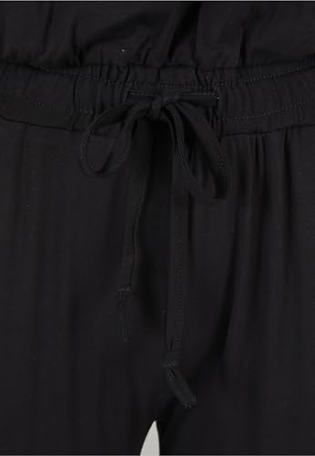 Urban Classics Ladies Tech Mesh Long Jumpsuit Donna Tuta Nero Xxl 95% Viscosa, 5% Elasthane - 5