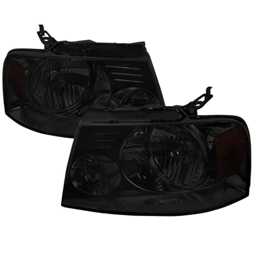 Spec-D Tuning Smoke Headlights Compatible with 2004-2008 Ford F150 2006-2008 Lincoln Mark LT L+R Pair Head Light Lamp Assembly