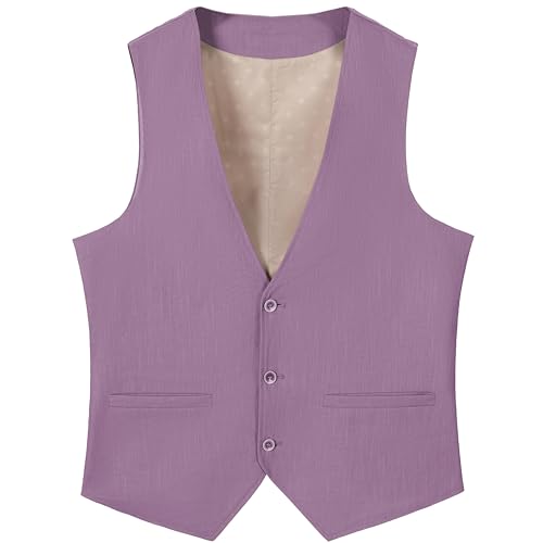 Men Suit Vest Summer Leisure Cotton Linen Beach Wedding Waistcoat Casual Vest For Men Groomsmen Vest