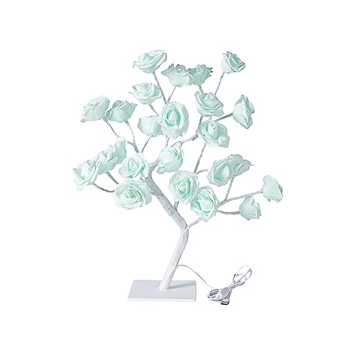tuwiwol Luces LED para la decoración de la habitación - Sensación cálida y acogedora Luces de árbol de Rosas simuladas ABS Luces de decoración de Habitaciones, Tipo6