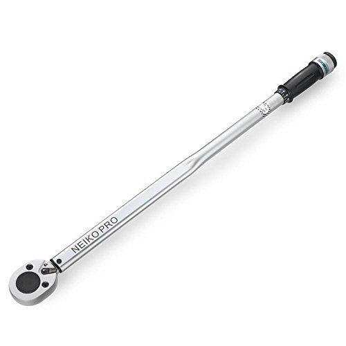 Neiko Pro 03711B 3/4” Torque Wrench, 3/4” Drive Sae, 50-300 Ft-Lb, 34” Length, Adjustable Click Torque Wrench, Chrome Vanadium Cr-V Steel #TOP1