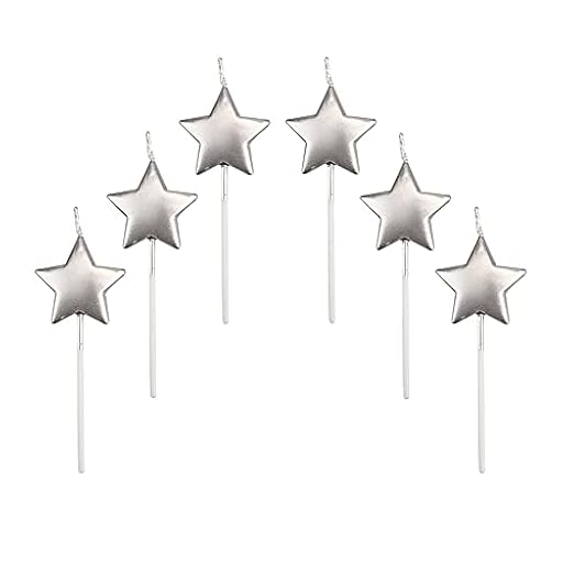 Velas de Cumpleaños en Forma Estrella,6 Pcs Velas únicas para Decorar Pastel de Fiesta di Cumpleaños y Bodas,Velas Decorativas para Decoración un Tarta,Plateado | Ya disponible en tu tienda friki favorita! En mundofriki.es! Velas de Cumpleaños en Forma Estrella,6 Pcs Velas únicas para Decorar Pastel de Fiesta di Cumpleaños y Bodas,Velas Decorativas para Decoración un Tarta,Plateado | Ya disponible en tu tienda friki favorita! En mundofriki.es!