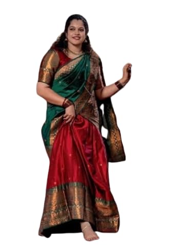 ziton Women's Lehenga_ set Kanjivaram Silk Pure Zari Unstitched Lehanga With Regular Fit Blouse With Heavy Jacquard Zari Work Dupatta Traditional Half Saree,1047-VAIDEHI Lehenga_-picture-35
