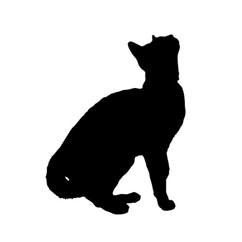 Cat Silhouette Sticker Decal Notebook Car Laptop 5" x 3"