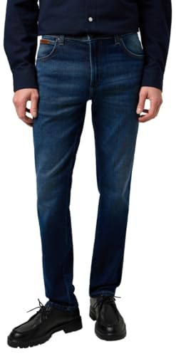 Jean Wrangler Texas Slim Homme pantalon denim ajusté gris Fog taille 30W 30L