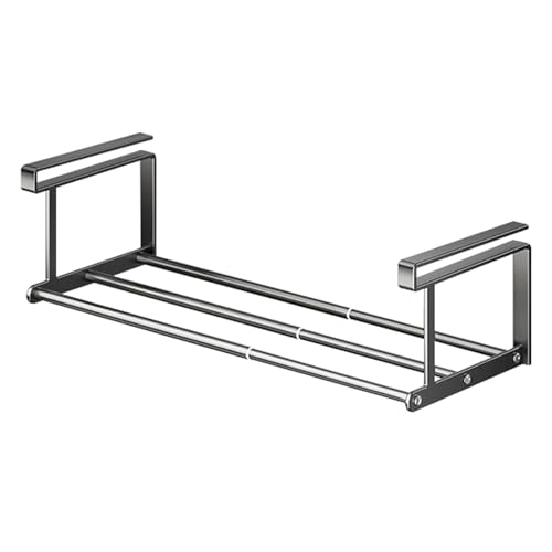Sghtil Clip On Estante | Organizador Telescópico Bandeja Bajo Estante,Bandeja Organizadora Antideslizante Para Baño Despensa Armario Cocina Taquilla Y Encimera