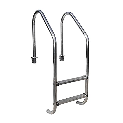 Escalera para Piscina de Acero Inoxidable 2 Peldaños Antideslizante