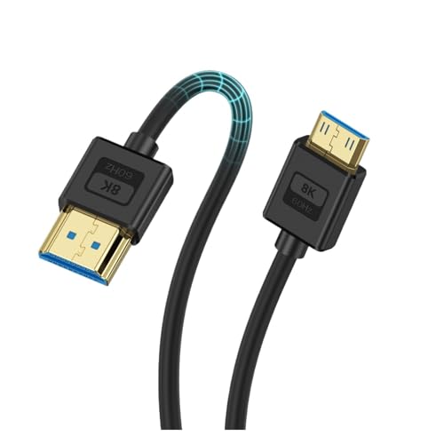 8K HDMI }CN/ M1ni  2.1 R[h  48Gbps T|[g 8K@60Hz 4K@120Hz EARC HDR10 HDCP 3(Mini HD-HDMI,30cm)