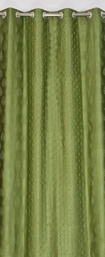 Image of Coin Punching Window Curtains 5 Feet Long for Living Room - Window Curtain Set of 1 Pcs Panel, Stylish Parda for Home Decor & Office Green Colour -1 Pcs 5 feet