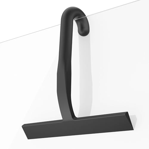 Shower Squeegee for Glass Doors - 10 Inch Ergonomic Round Grip, All-in-One Silicone Design with...