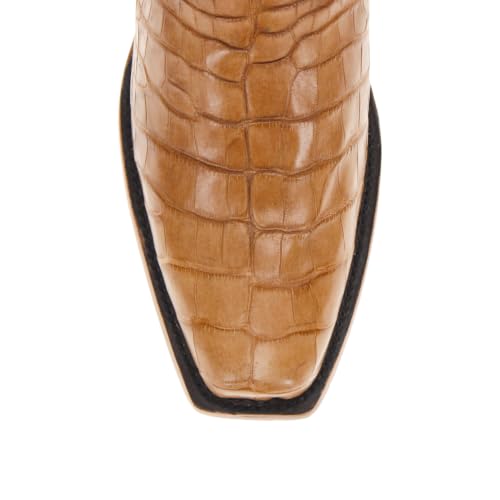 Image of Vaccari Men's Travis Genuine American Alligator Belly Leather Western Cowboy Boots