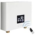 DAORDAER Electric Tankless Water Heater 3000W 110V, Instant On-Demand Hot Water System with Digital Display & Remote Control, Bathroom/Kitchen, Constant Temperature, WHRITE with Plug (110V/3000W)