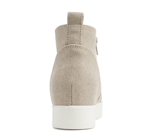 Image of Soda Taylor Hidden Wedge Sole Booties Ankle Heels Sneaker Shoes Side Zipper