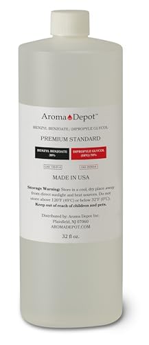 32oz. Premium Fragrance Oil Base - 70% DPG (Dipropylene Glycol) & 30% Benzyl Benzoate - Ideal for Perfumes, Diffusers, Incense, and Candle Making.