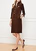 Corduroy Shift Dress for Women Long Sleeve Button ... #1