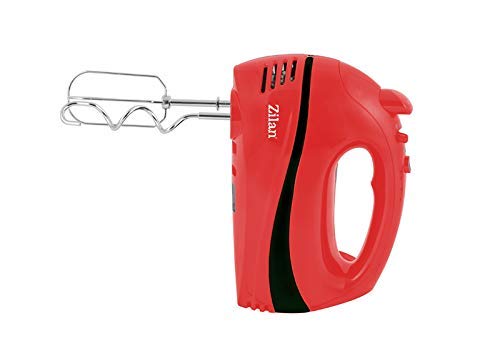 Zilan, Mélangeur-batteur fouets batteurs batteur à main - 300 w 5 vitesses turbo (Rouge) Cover