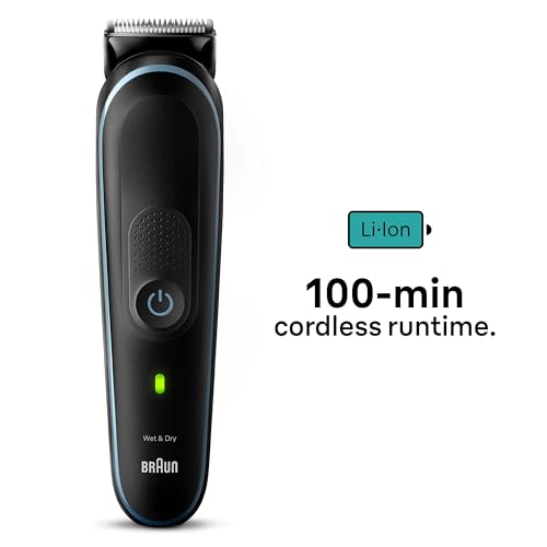 Image of Braun 10-in-1 All-in-One Style Kit Series 5, Male Grooming Kit With Beard Trimmer, Hair Clippers, Nose and Ear Trimmer & Precision Trimmer, Gifts for Men, UK 2 Pin Plug, MGK5445, Black
