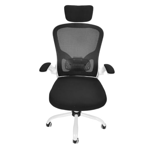 Chaise de bureau blanche Cocoarm avec accoudoir rabattable - 8