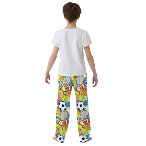 Pattern Sport Equipment Boys Pants for Kids Jogger Pants with Pockets S-XL3