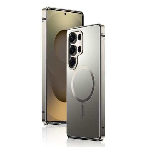 IMCHEN for Samsung Galaxy S25 Ultra Phone Case - Metal Frame with Shockproof TPU Inner and Hard PC Back Slim and Duralbe