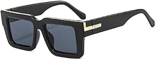 Dollger Oversized Sunglasses Mens Flat-Top Square Retro: Womens Glasses Classic Black for Fishing Driving Running