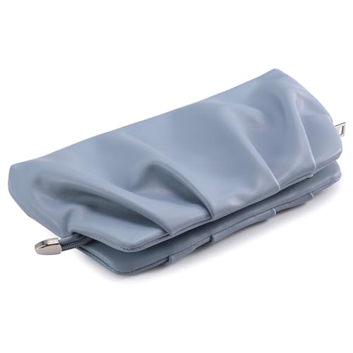 Image of Evening Bag for Women Ruched Clutch Purse Detachable Metal Chain Crossbody Bag