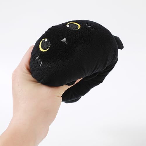I-TOTAL® - Soft Squishy Memory Foam Pillow 14 cm Diameter, Squishy Pillow Ideal as a Gift (BLACK CAT), Standard - Image 2
