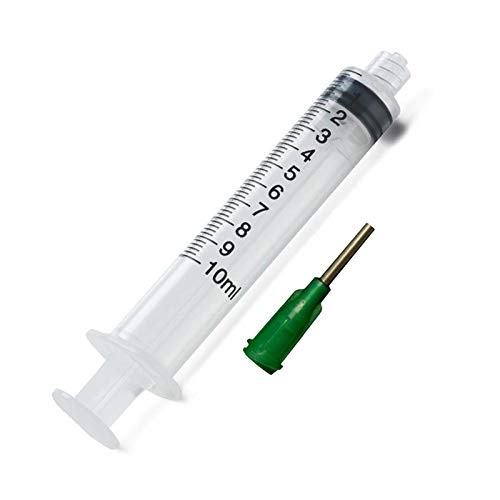 50-pack 10ml 10cc INDUSTRIAL SYRINGES WITH 14 GA 1/2" BLUNT TIP NEEDLES - Great for Glue Applicator, Oil Dispensing