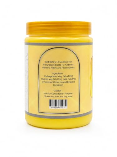 Image of Puja Ghee Yellow for Diya & Daily Puja | Long Lasting Divine Fragrance Deepam Oil | Premium Non-Edible | Lamp Oil for Mandir, Temples, Aarti & Festival (1000 ml)