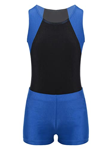 MSemis Jungen Tanztrikot ärmellose Turnanzug Gymnastik Leotard mit Shorts Kinder Gymnastikanzug Wettbewerb Sportanzug Blau 110-116/5-6 Jahre MSemis Jungen Tanztrikot ärmellose Turnanzug Gymnastik Leotard mit Shorts Kinder Gymnastikanzug Wettbewerb Sportanzug Blau 110-116/5-6 Jahre