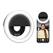 Arkon SPLEDRING Rechargeable LED Clip On Selfie Ring Light for Live Streaming Video Retail White