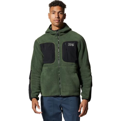 Image of Mountain Hardwear Men's HiCamp Fleece Hoody, Surplus Green, XX-Large