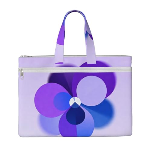 Sac fourre-tout pour femme ciel violet grand format zippé toile